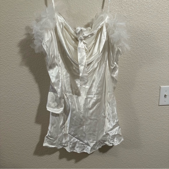 NWT | For Love & Lemons Mila Mini Bridal Dress Small with Removeable Sleeves - Picture 10 of 11